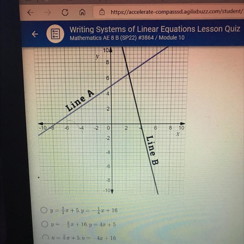 NEED HELP!! which set of equations represents the system of linear equations shown-example-1