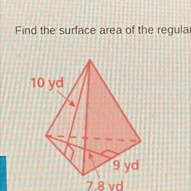 Find the surface area if the regular pyramid-example-1