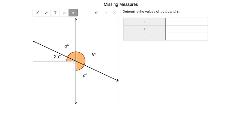 Determine the values of a, b, and c-example-1