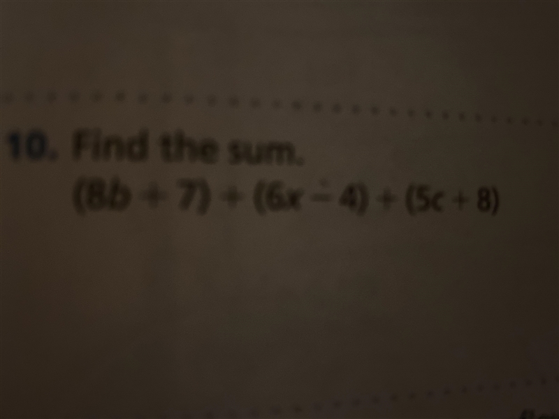 PLS HELP Find the sum.-example-1