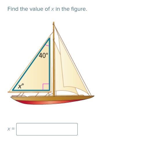 Find the value of x in the figure.-example-1