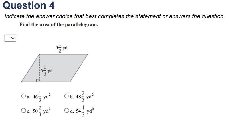 Find the area of the parallelogram.-example-1