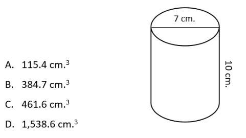 the cylinder vase shown is filed with decorative stones. if 30% of the space in the-example-1