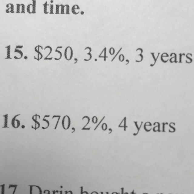 Find the simple interest paid to the nearest cent for each principal, interest rate-example-1