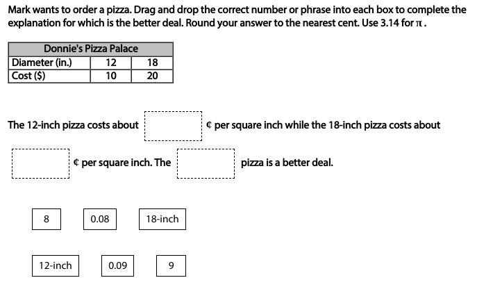 *!HELP!* Mark wants to order a pizza. Drag and drop the correct number or phrase into-example-1