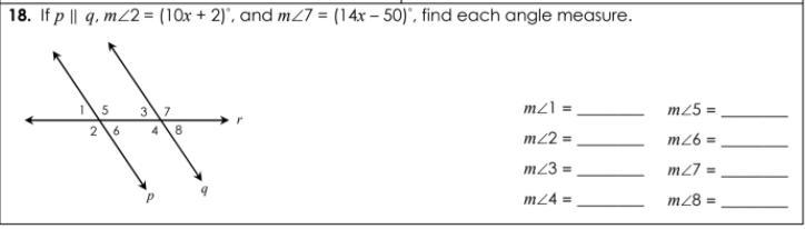 18. Classify Each Angle Pair then find the value of X-example-1