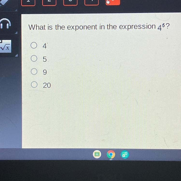 What is the exponent in the expression?-example-1