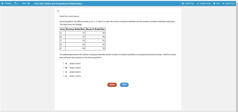 Rachel traveled to five different areas (A, B, C, D, and E) to study the number of-example-1