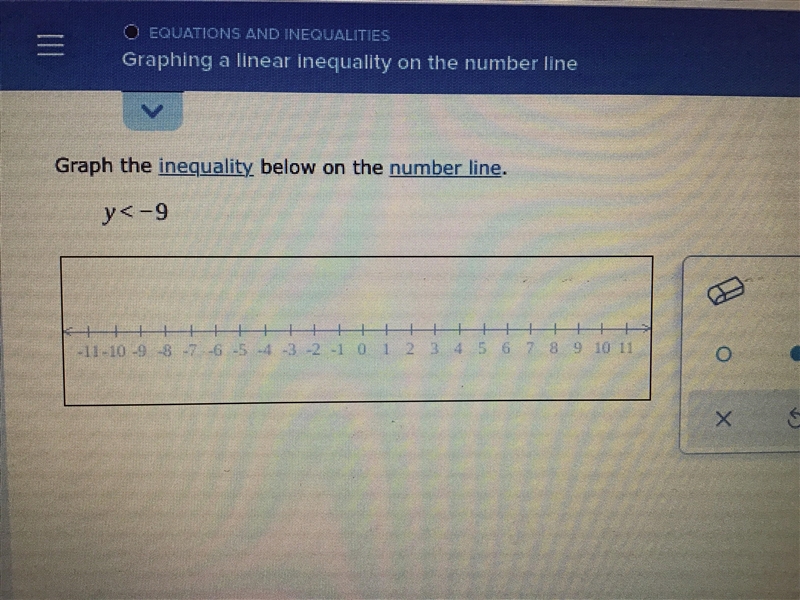 Graph the inequality below on the number line.-example-1