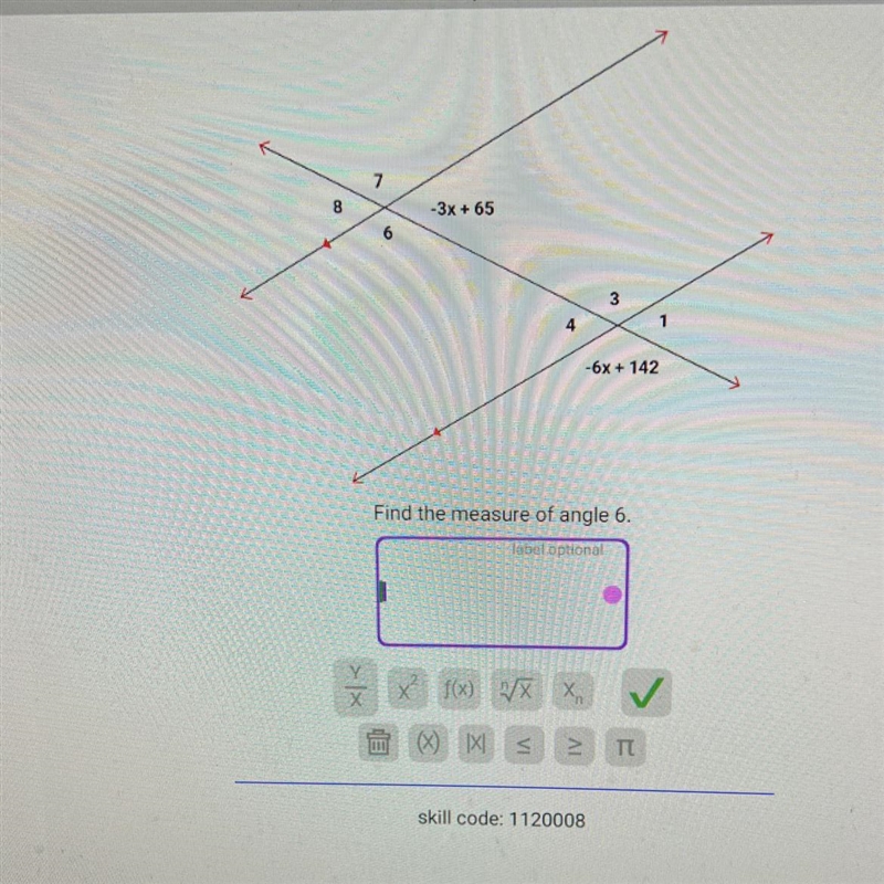 Find the measure of angle 6-example-1