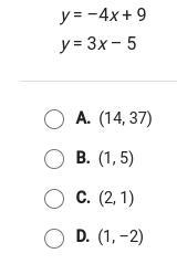 Find the solution to the following system using substitution-example-1