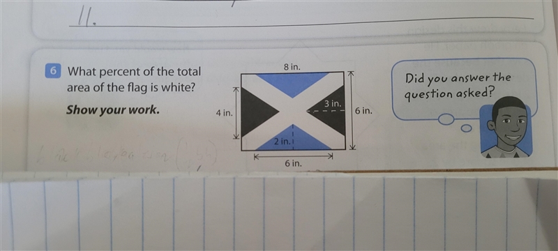 What percent of the total area is white. Please help solve with explanation-example-1