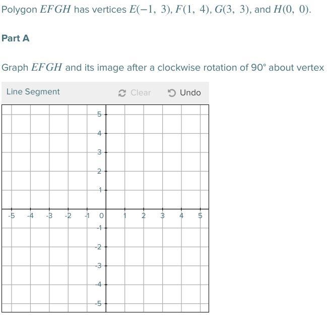 Polygon EFGH has vertices E(−1, 3) , F(1, 4) , G(3, 3) , and H(0, 0) .-example-1