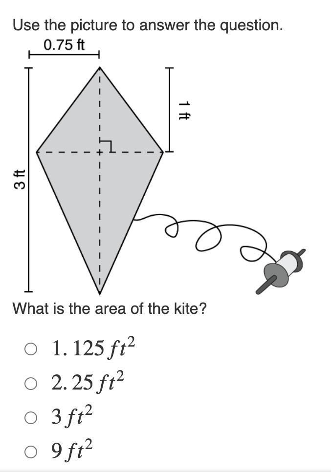 What is the area of the kite?-example-1