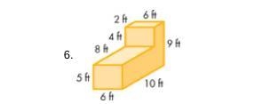 (Page 607). What is the VOLUME of the solid figure? 316ft 348 ft 300 ft 358 ft-example-1