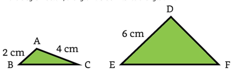 In the diagram below, triangle ABC is similar to triangle DEF. What is the length-example-1