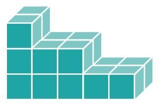 Each cube in this solid figure is a unit cube. What is the volume of this solid figure-example-1