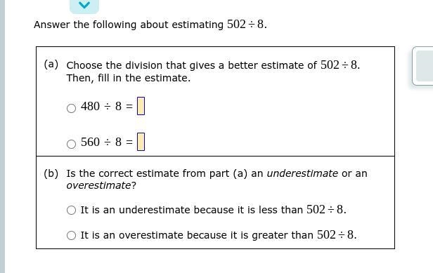 Answer the following about estimating 502/8 .-example-1