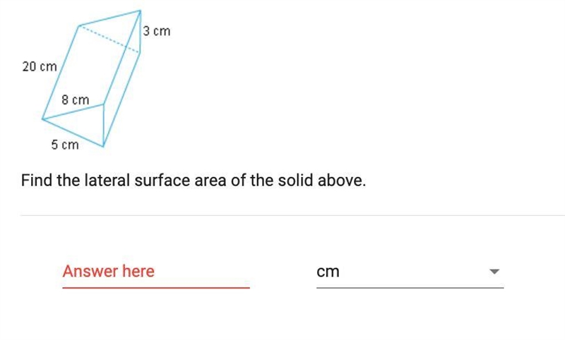 Find the lateral surface area of the solid above.-example-1