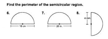 (show work on all 3) find the perimeter of the semicircular region-example-1