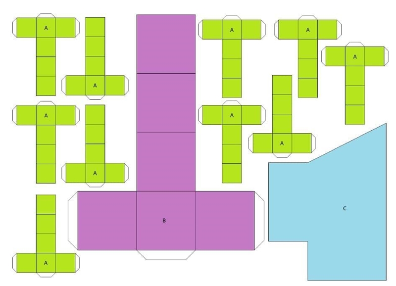 Quick help How is the area of each face of cube B related to the area of each face-example-1