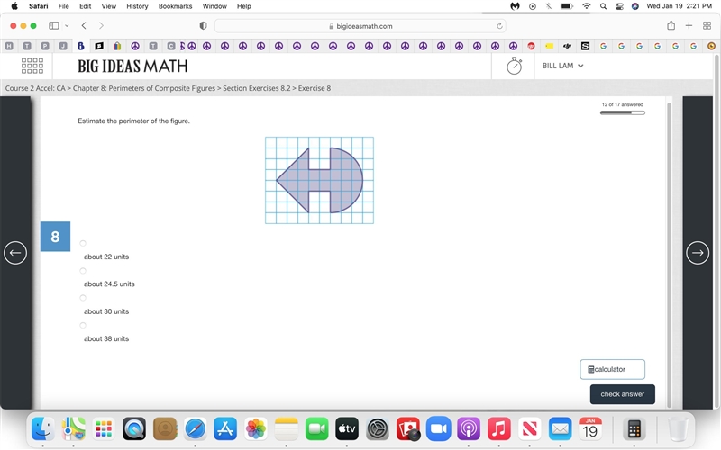 Estimate the perimeter of the figure.-example-1