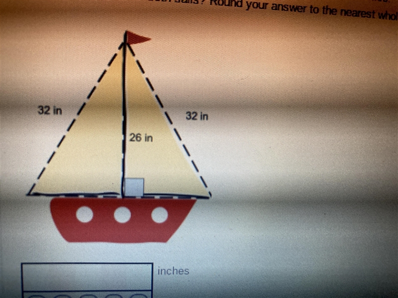 Answer quick, please!! Bart built a model of his sailboat, pictured below, to display-example-1