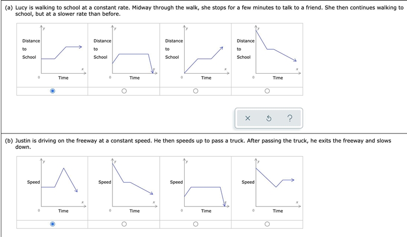 Help me answer this. Here, the distance to school is representing the remaining distance-example-1