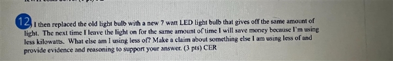 1 then replaced the old light bulb with a new 7 watt LED light bulb that gives off-example-1