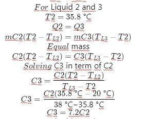 Find the equilibrium temperature when equal masses of the first and third are mixed-example-2