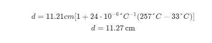 The linear expansion coefficient of aluminium is 24 × 10^-6 (°C)^-1. When thetemperature-example-1