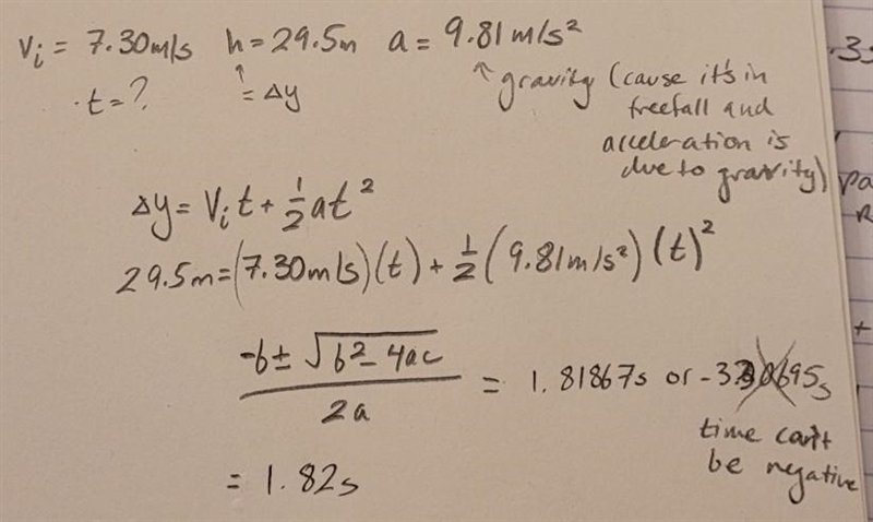 A solid steel ball is thrown directly downward, with an initial speed 7.30 m/s, from-example-1