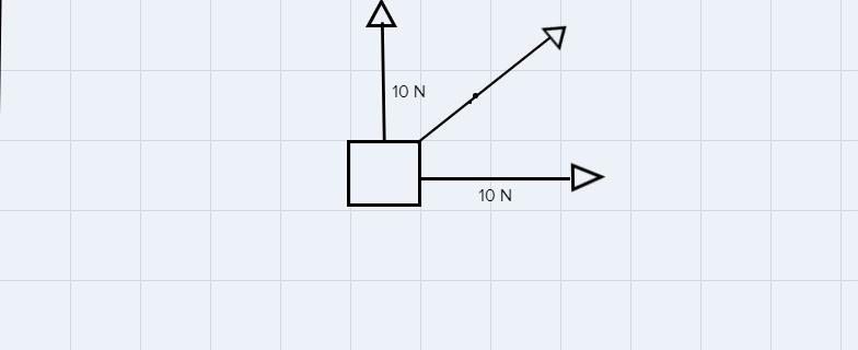 What is the net force of 10 N up and 10 N to the right?-example-1