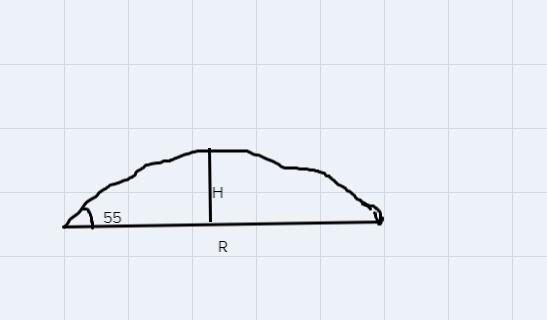 An object is fired from the ground at 275 m/s at an angle of 55 degrees above the-example-1