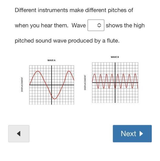 Different instruments make different pitches of when you hear them. Wave shows the-example-1