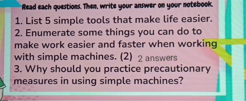 Help me pls, the lesson is simple machines-example-1