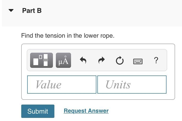 The question is in the photos (dangling separate weights by two separate ropes question-example-1