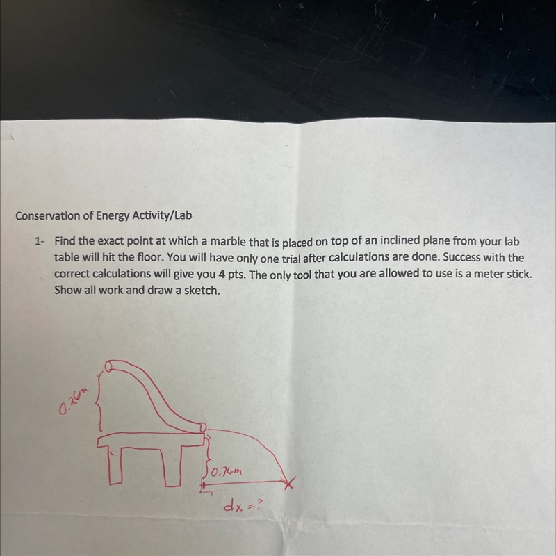 The only tool that are allowed to us is a meter stick-example-1