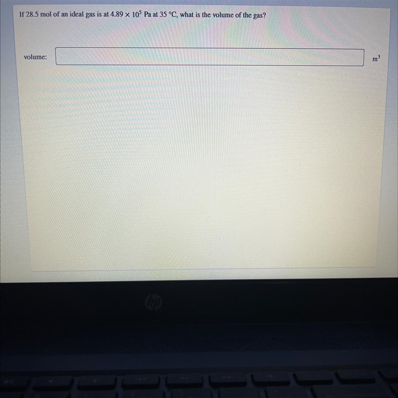 If 28.5 mol of an ideal gas is at 4.89x10^5 Pa, what is the volume of the gas?-example-1