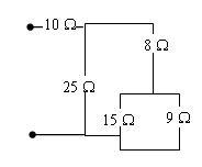 Find the equivalent resistance.Group of answer choices27.5 Ω24.2 Ω18.8 Ω14.9 Ω-example-1