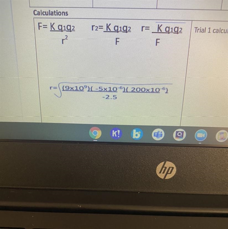 Is this formula correct I feel like something should be squared (My teacher told me-example-1