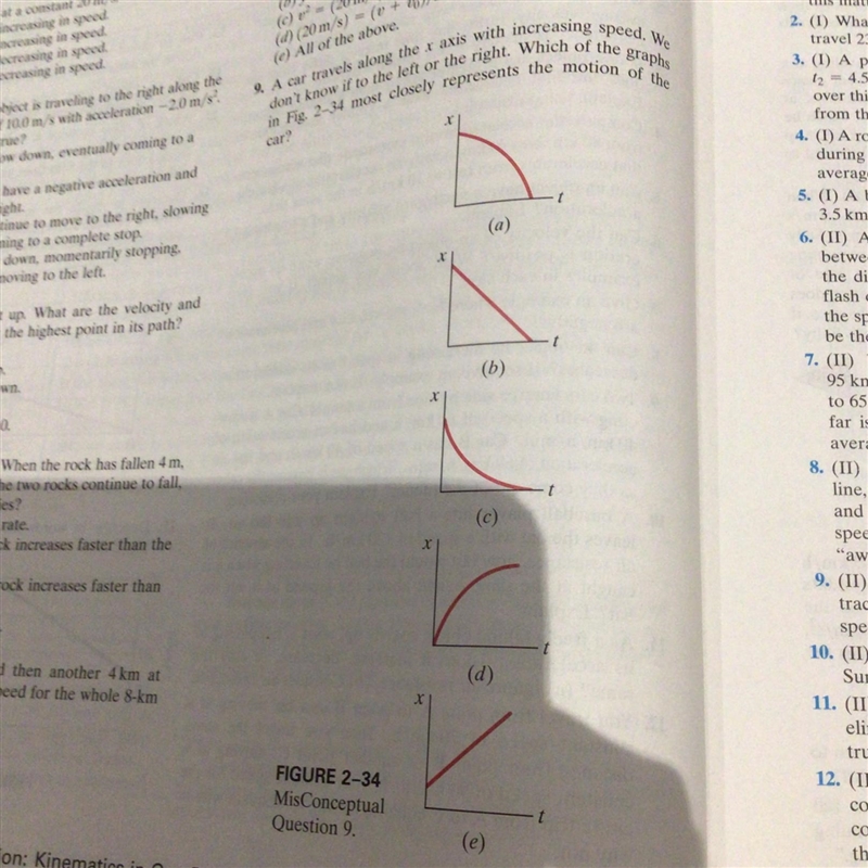 (#9) Would the answer be E since it doesn’t say that it stops and it is not constant-example-1