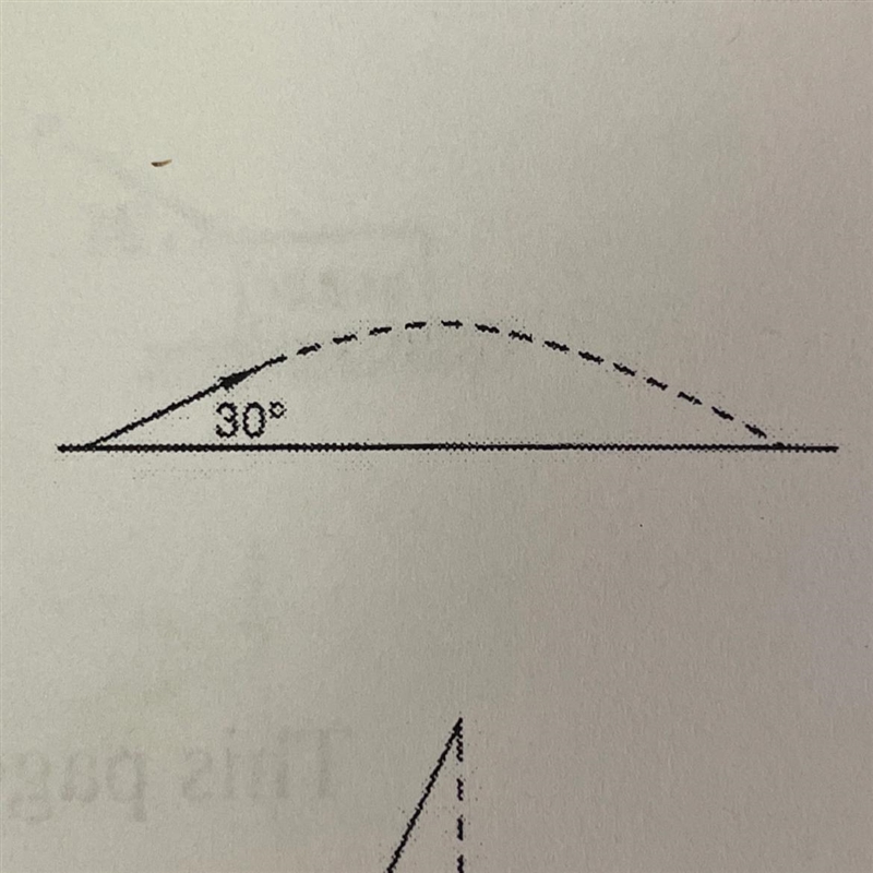 24.A projectile is launched upward at an angle of 30° from thehorizontal with an initial-example-1