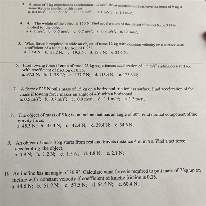 I need help with a physics worksheet about Newtons Laws.-example-1