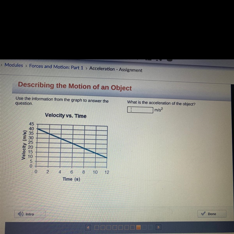 What is the acceleration of the object?-example-1