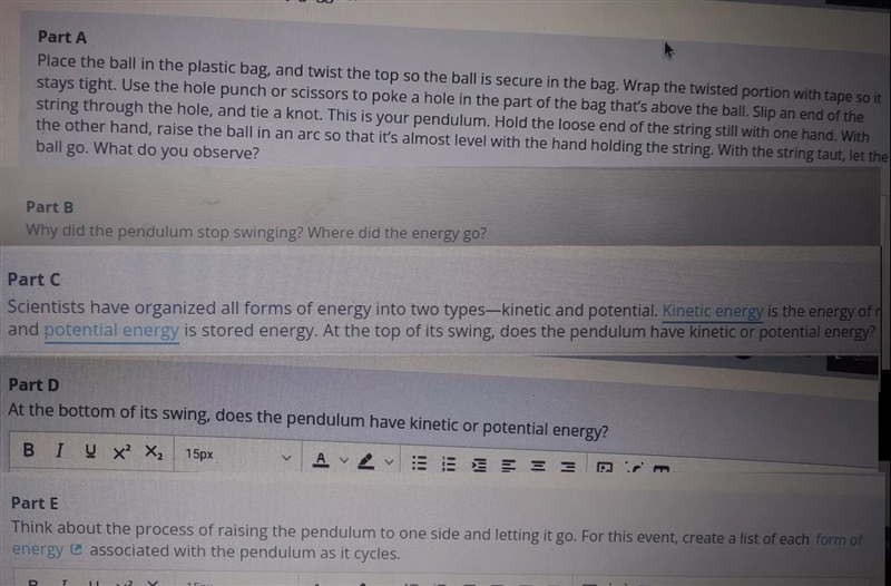 Part F How could you give the pendulum more energy?-example-2