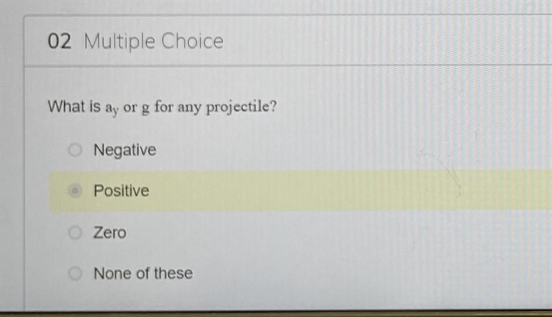 What is ay or g for any projectile?-example-1