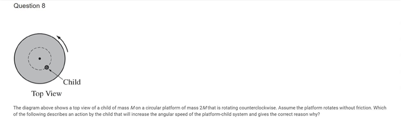 AP Physics 1 rotational motion Question 8 Practice set MCQ-example-1