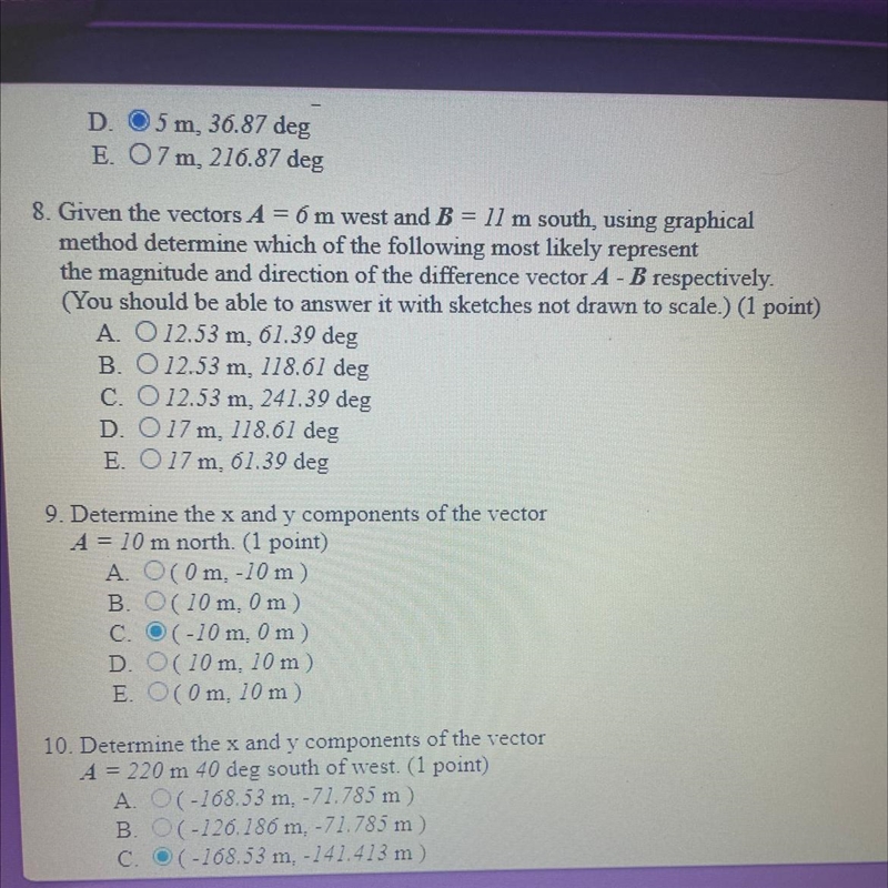 Given the vectors a=6m west and b=11 m south using graphical method determine which-example-1