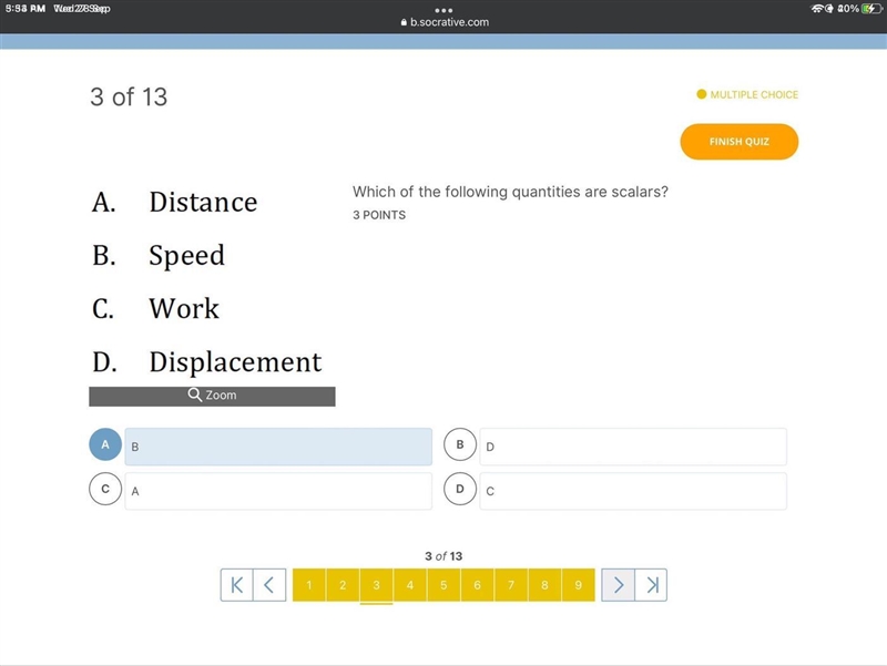 Which of the following quantities are scalars?-example-1